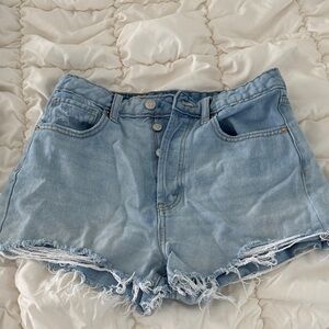 Wild Fable Light Blue Frayed Jean Shorts
